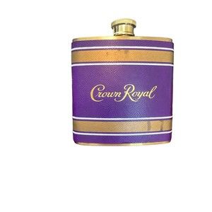 Crown Royal Purple & Gold‎ Collector 6oz Stainless Steel Flask Tailgate